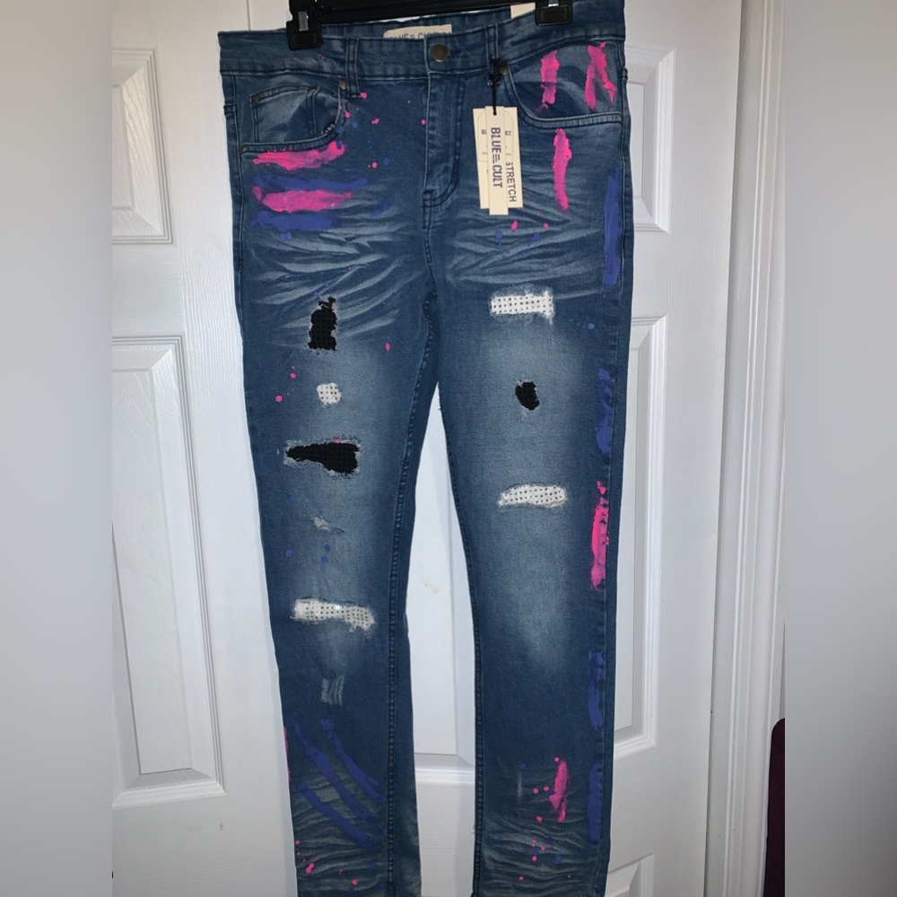 Paint Splatter Jeans